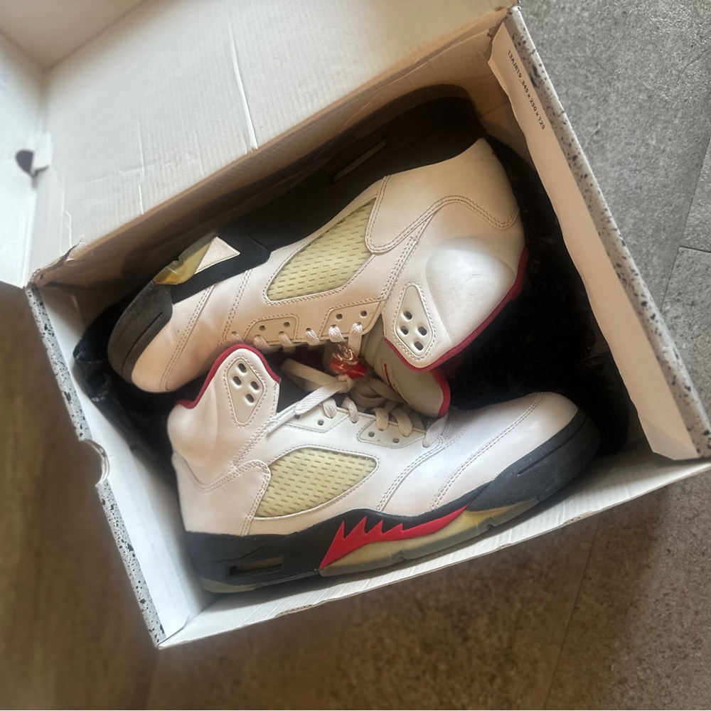 Air Jordan 5 Retro White Sneakers